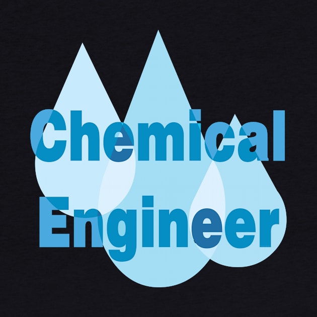 Chemical Engineer Blue Drops by Barthol Graphics